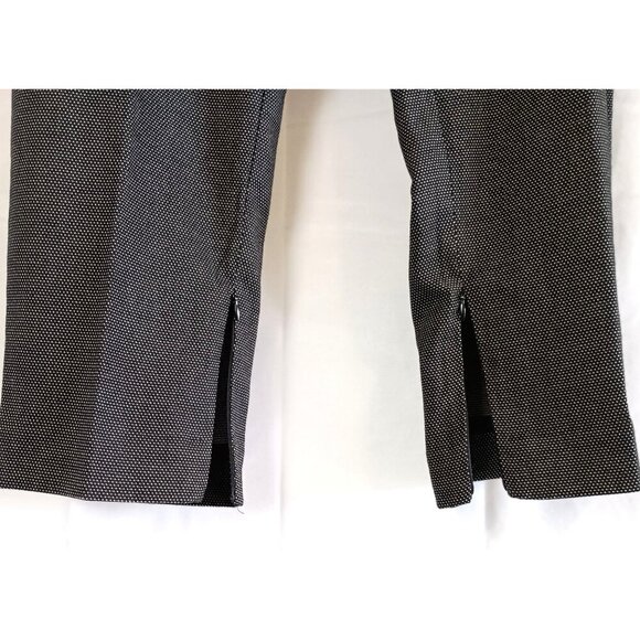 Worthington Black High Rise Split Hem Ankle Pants with Faux Leather Trim 18 - Picture 6 of 10